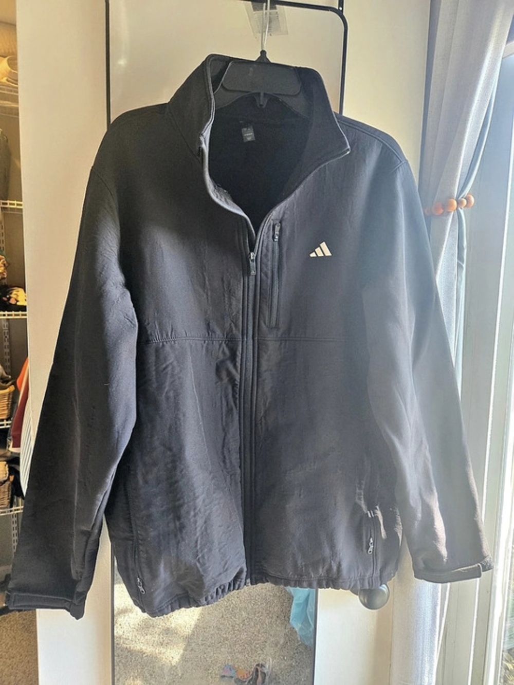 adidas Men's Black Lightweight Jacket Size Large